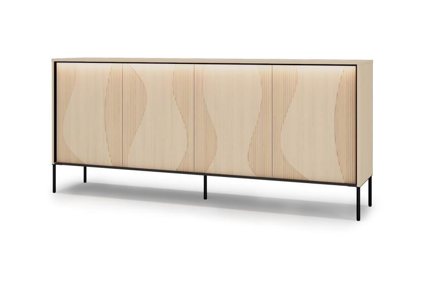 FAVOS 04 Kommode 4-türig mit LED-Beleuchtung Deine Möbel