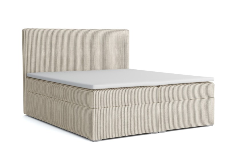 LOFT IV nagelneu 200x200 Poso 38 Creme H3 Boxspringbett Komplettbett Polsterbett Cord-Samt Deine Möbel