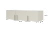 Maßskizze des Brisso BRN2 Schranks: 150x40x60,5 cm in elegantem Kaschmir-Finish.