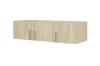 Kitchen wall cabinet in oak effect, 150 cm wide, with three doors for versatile storage space.