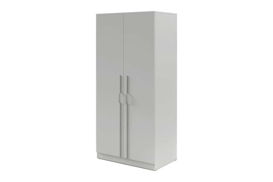 Schlichter weißer Kleiderschrank im minimalistischen Design für das moderne Schlafzimmer.