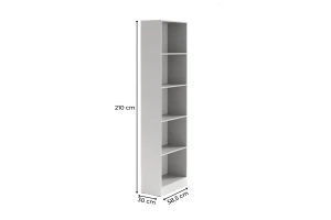 BRISSO BR6 Regal 58,5 cm, Kaschmir, Eiche Cremona, Platingrau, Metallgriffen Deine Möbel  