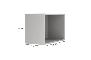 BRISSO BR6 Regal 58,5 cm, Kaschmir, Eiche Cremona, Platingrau, Metallgriffen Deine Möbel  