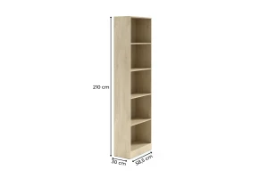 BRISSO BR6 Regal 58,5 cm, Kaschmir, Eiche Cremona, Platingrau, Metallgriffen Deine Möbel  