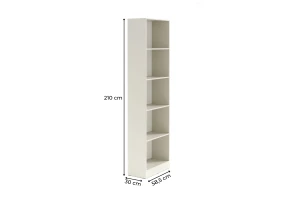 BRISSO BR6 Regal 58,5 cm, Kaschmir, Eiche Cremona, Platingrau, Metallgriffen Deine Möbel  