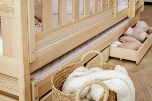 EMILIA 90x200 Kiefer Natur Etagenbett für 3 Kinder