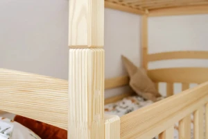 EMILIA 90x200 Kiefer Natur Etagenbett für 3 Kinder