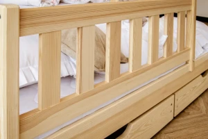 EMILIA 90x200 Kiefer Natur Etagenbett für 3 Kinder