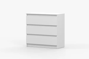 SIMO 03 Kommode in weiß, 90 cm, 3 Schubladen, SIMO-Kollektio Deine Möbel