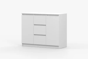  SIMO 04 Kommode in weiß, 120 cm, 2 Türen, 3 Schubladen, SIMO-Kollektion Deine Möbel