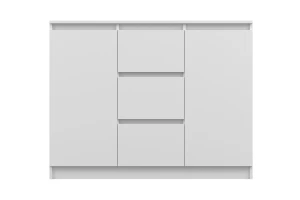  SIMO 04 Kommode in weiß, 120 cm, 2 Türen, 3 Schubladen, SIMO-Kollektion Deine Möbel