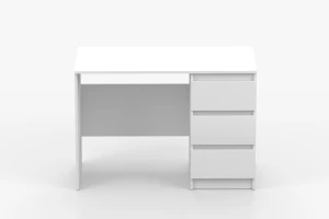  SIMO 06 Schreibtisch in weiß, 110 cm breit, mit 3 Schubladen, SIMO-Kollektion Deine Möbel  