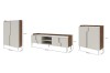 Abmessungen der Möbelstücke: Maße für Schrank und Sideboard in cm.