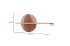 Rundes Lexo Wandboard in Eiche-Rosa mit Maßen: 80 cm Breite, 45 cm Höhe, 24 cm Tiefe.