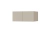Minimalistischer Hängeschrank in Beige mit zwei Türen für moderne Wohnräume.