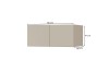 Beige Hängeschrank Maße: 90 cm Breite, 41 cm Höhe und 60 cm Tiefe.