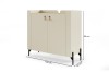 Maße für beige Kommode: 100cm Breite, 95cm Höhe, 42cm Tiefe.