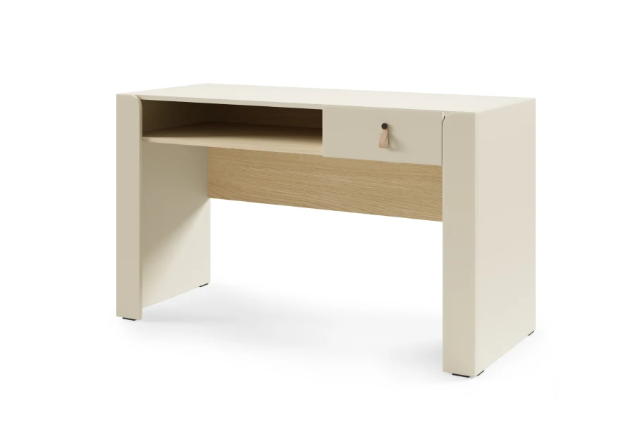 Sovi Schreibtisch SA16 in Porcini-Optik, kompaktes Design für das Jugendzimmer.