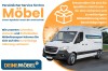 Zuverlässige Möbellieferung durch DEINEMÖBEL24 Spedition mit weißem Transporter.