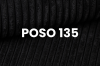 Stoffprobe POSO 135 in Schwarz, hochwertige Cord-Struktur für Betten.
