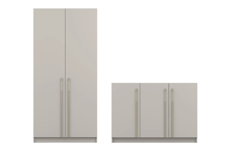 Set J with 2-door wardrobe and 3-door sideboard