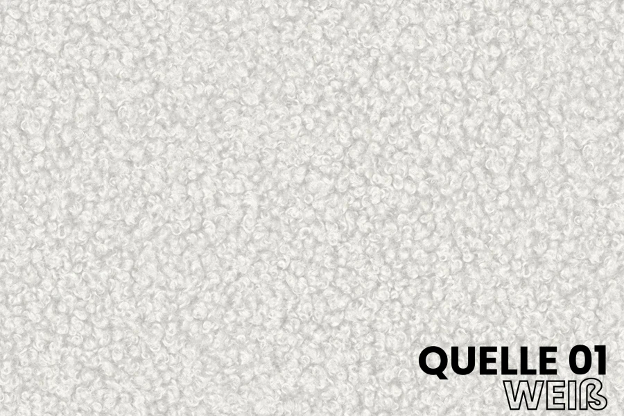 Weißer Bouclé-Stoff Textur Detailansicht Quelle 01