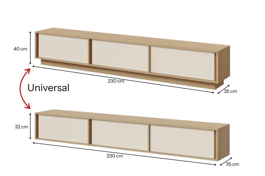 TV unit macadamia