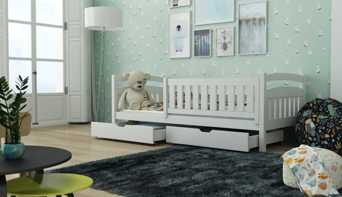 Kinderbett Einzelbett für 1 Kind TIMO weiß