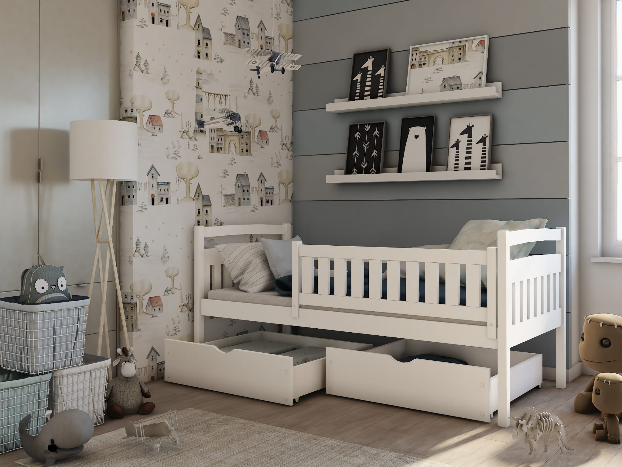 TIMO Kinderbett Einzelbett mit Schubladen Deine Möbel