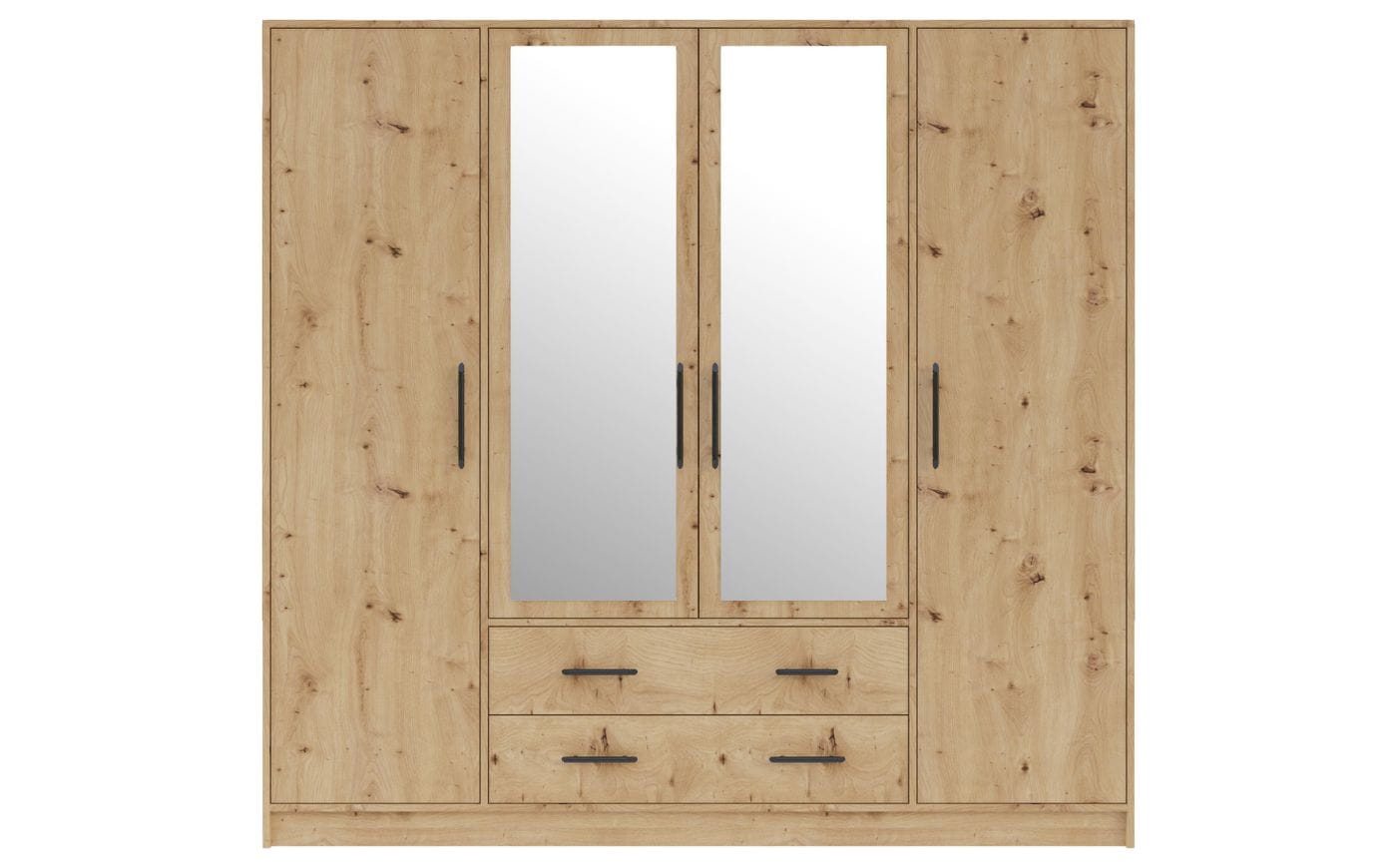 SAM SRL1 kledingkast 4-deurs garderobe garderobesysteem met spiegel Artisan Jouw Meubels