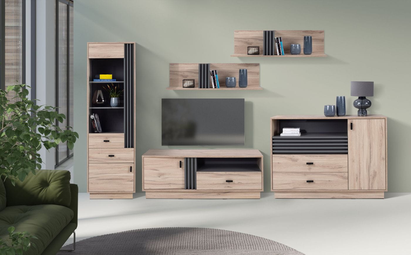 ALL0 03 Wohnzimmer-Set 5-teilig Deine Möbel