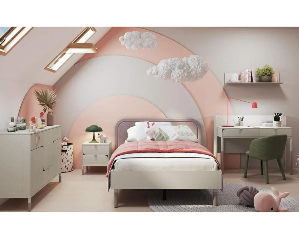 L-HR002 Kinderzimmer-Set Jugendzimmer-Set mit Kommode Deine Möbel