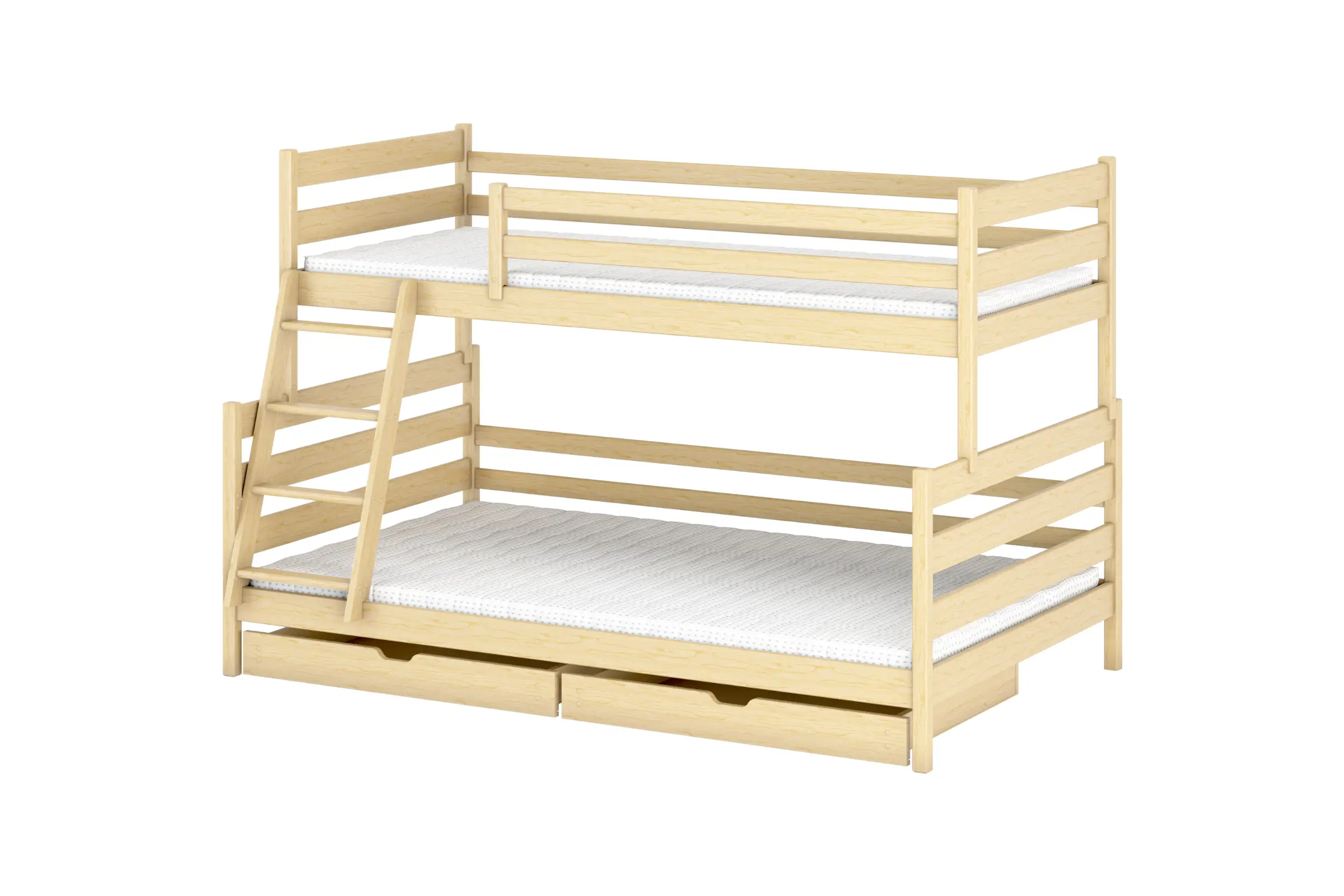 FRANZ 120x200/90x200 Natur Kiefer Etagenbett Deine Möbel