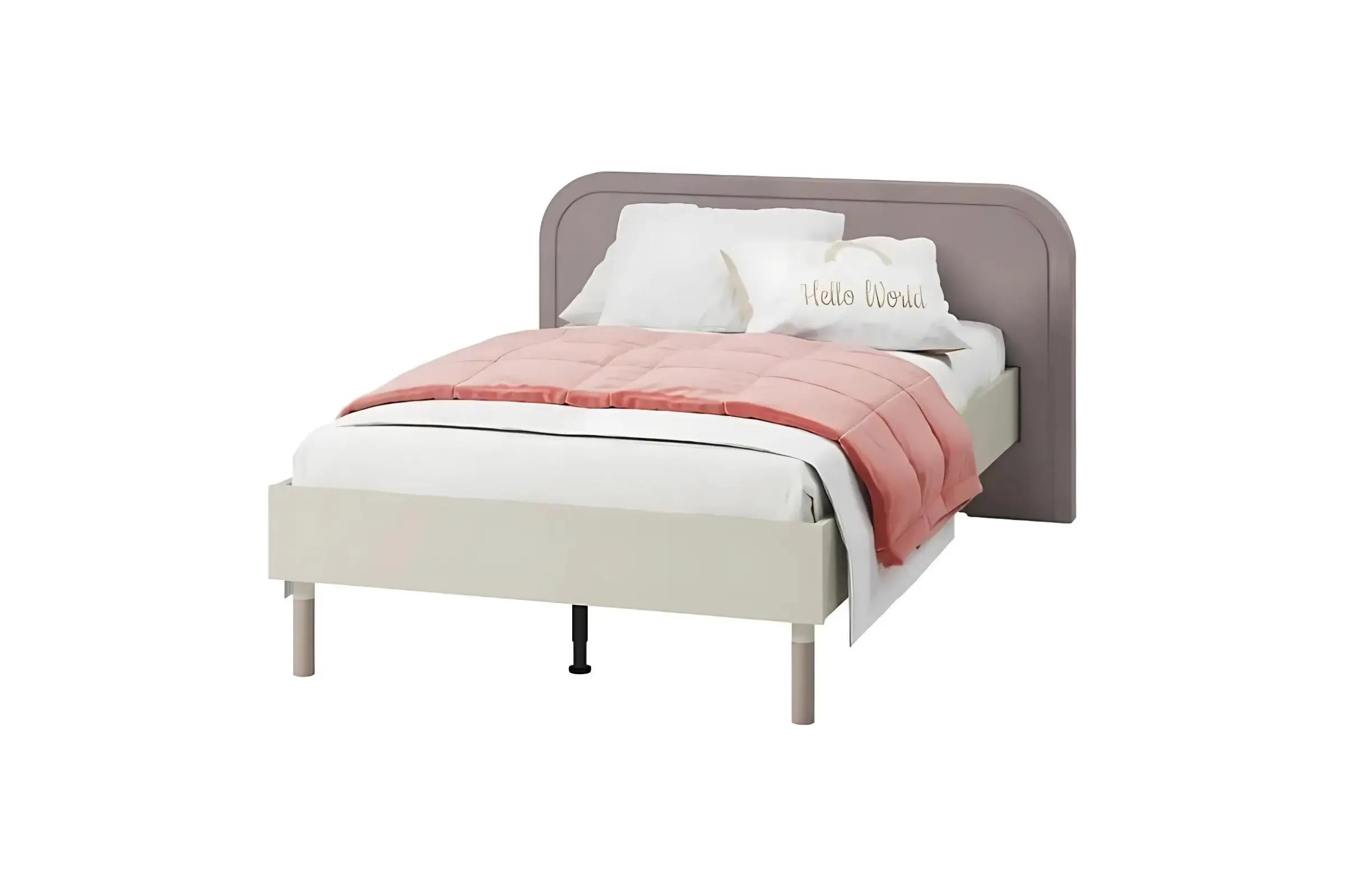 L-HR09 120x200 Kaschmir + Trüffel Kinderbett Jugendbett Einzelbett Deine Möbel