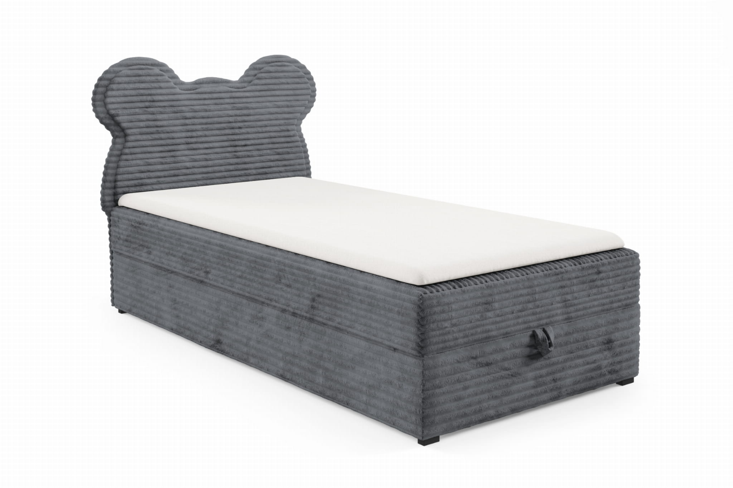 TEDDY 90x200 TILIA 90 Dunkelgrau 90 Boxspringbett Polsterbett Komplettbett für Kinder Jugendliche Deine Möbel