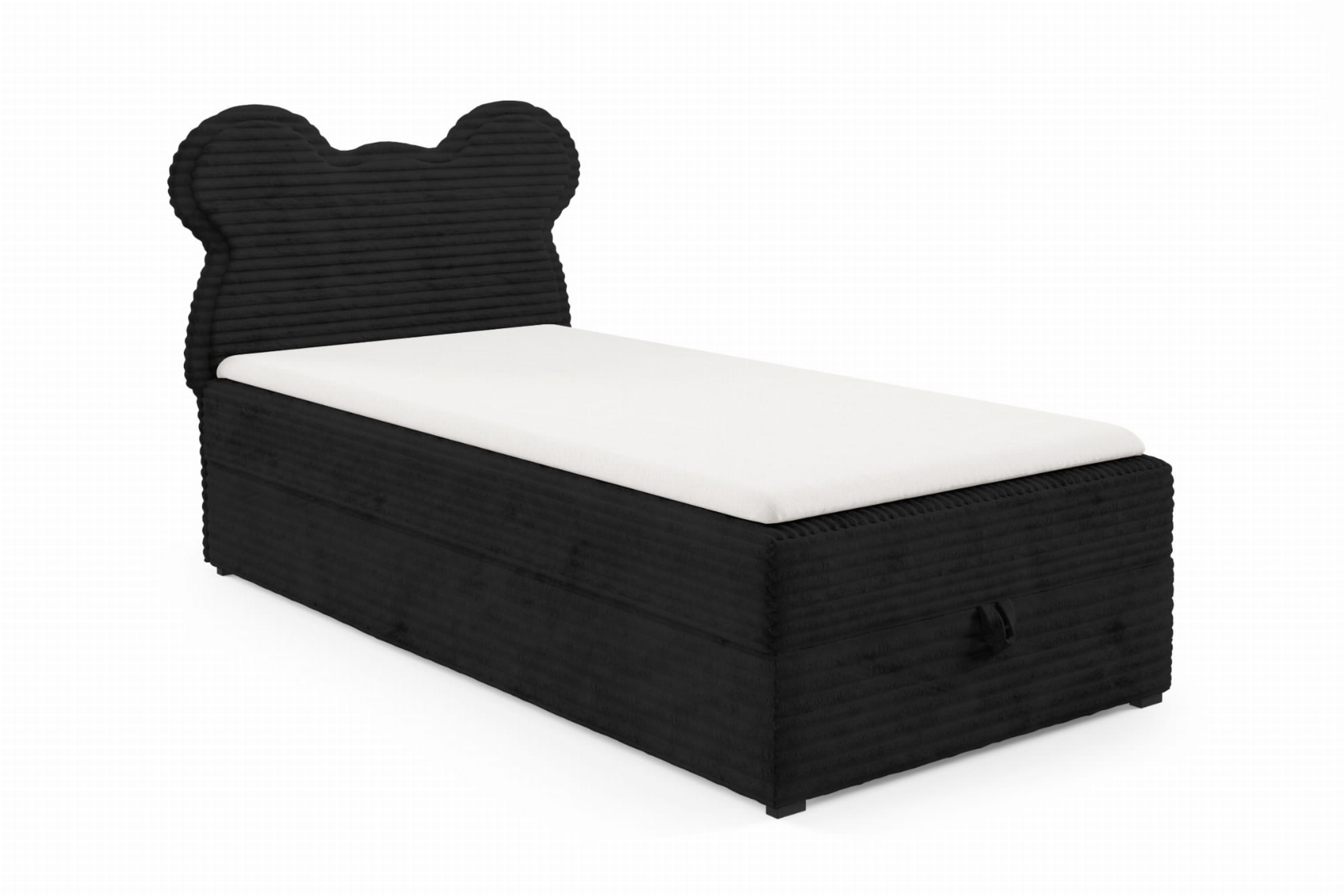 TEDDY 90x200 TILIA 100 Schwarz Boxspringbett Polsterbett Komplettbett für Kinder Jugendliche Deine Möbel