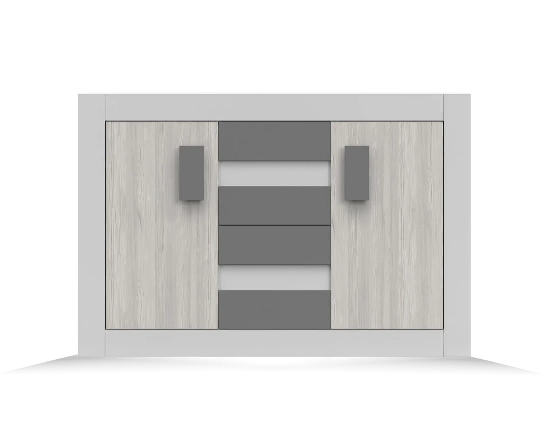 HEAVEN 2D4S ladekast dressoir 145x96x50 cm (B/H/D) met 4 lades & 2 deuren, veel opbergruimte Jouw meubels