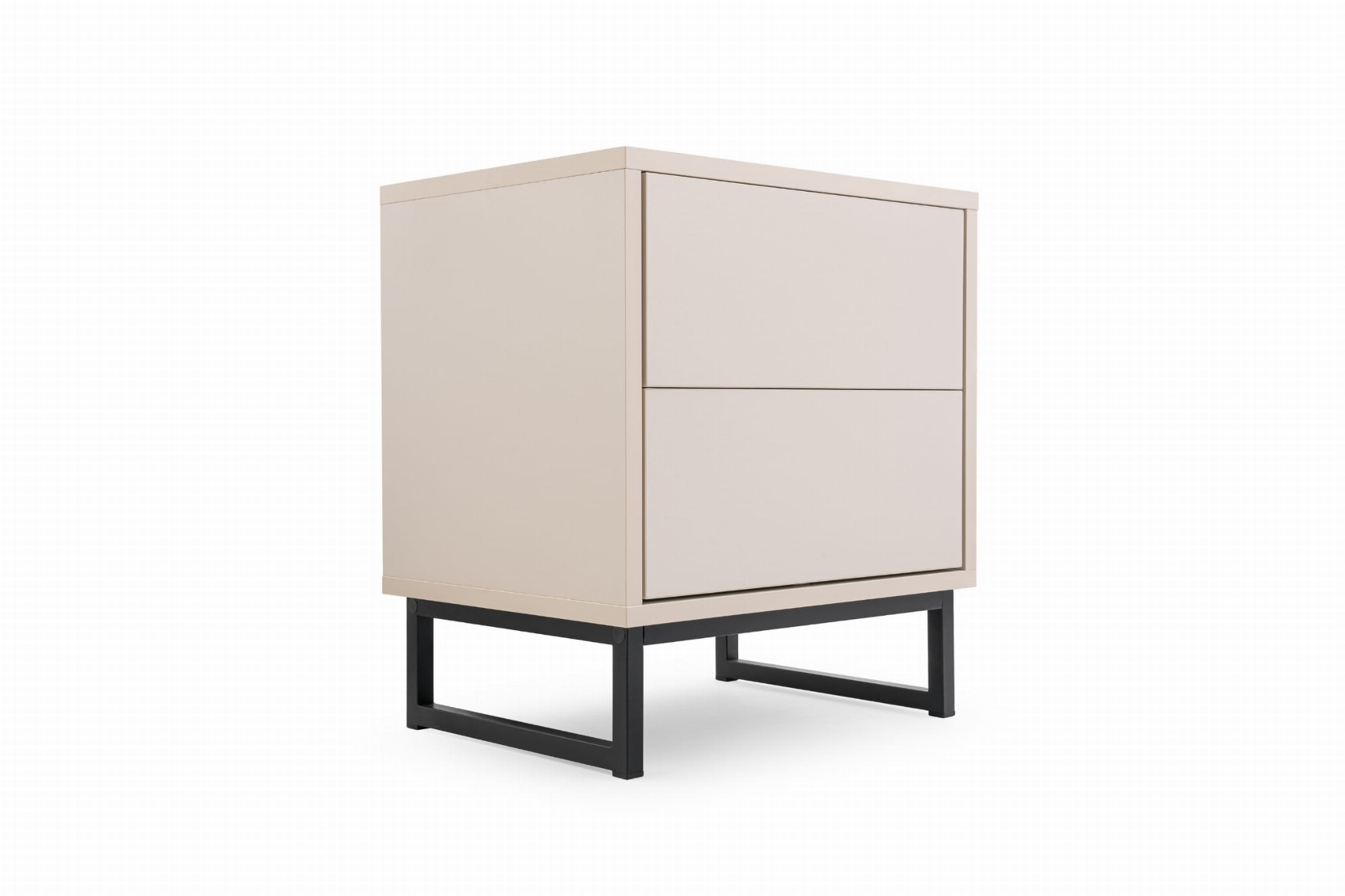 GENEVE 43 cm breit Nachttisch Nachtkommode Sandbeige Dunkelgrün Deine Möbel 