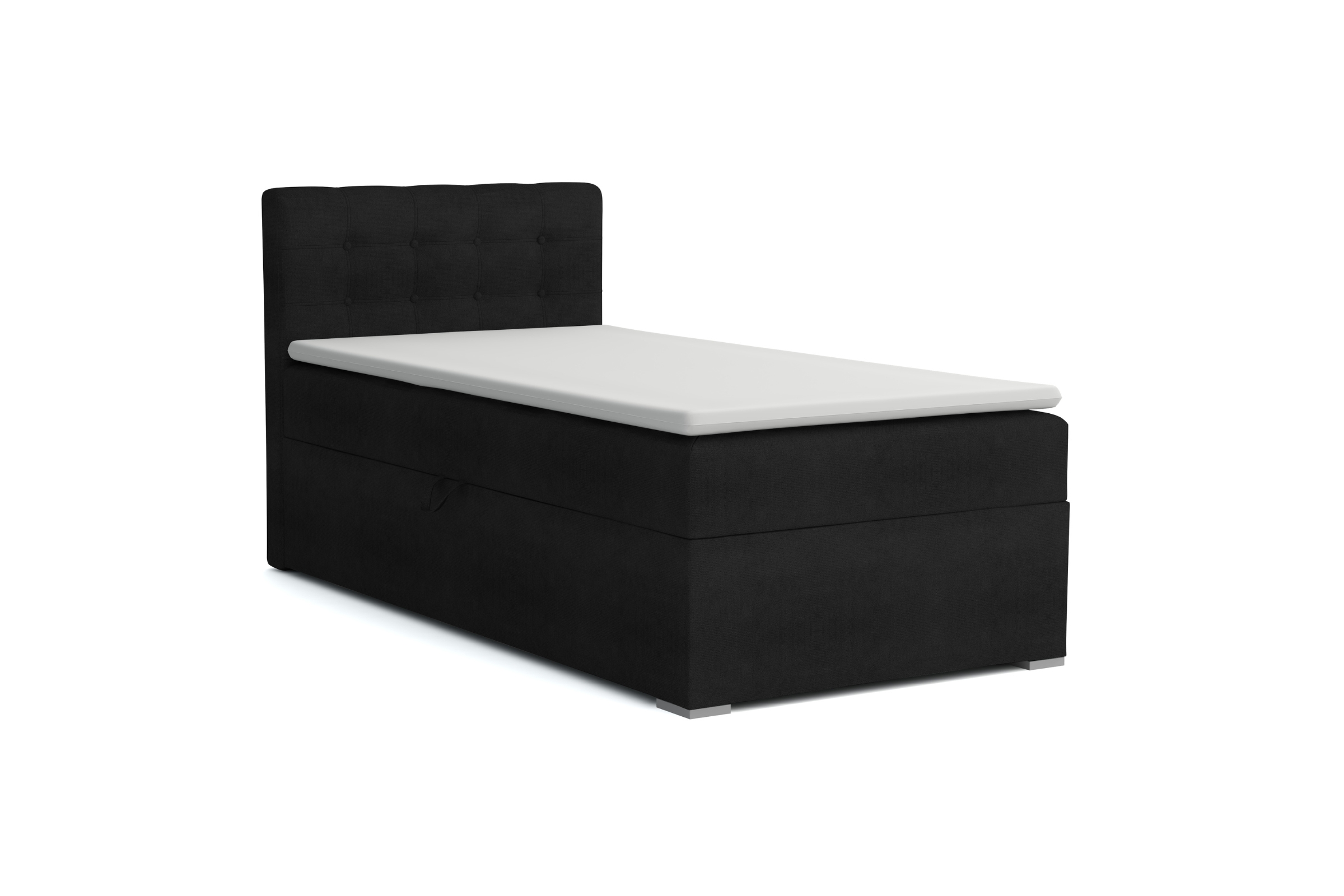 JUNG 3 90x200 Kronos 7 Schwarz Boxspringbett Polsterbett Komplettbett Deine Möbel