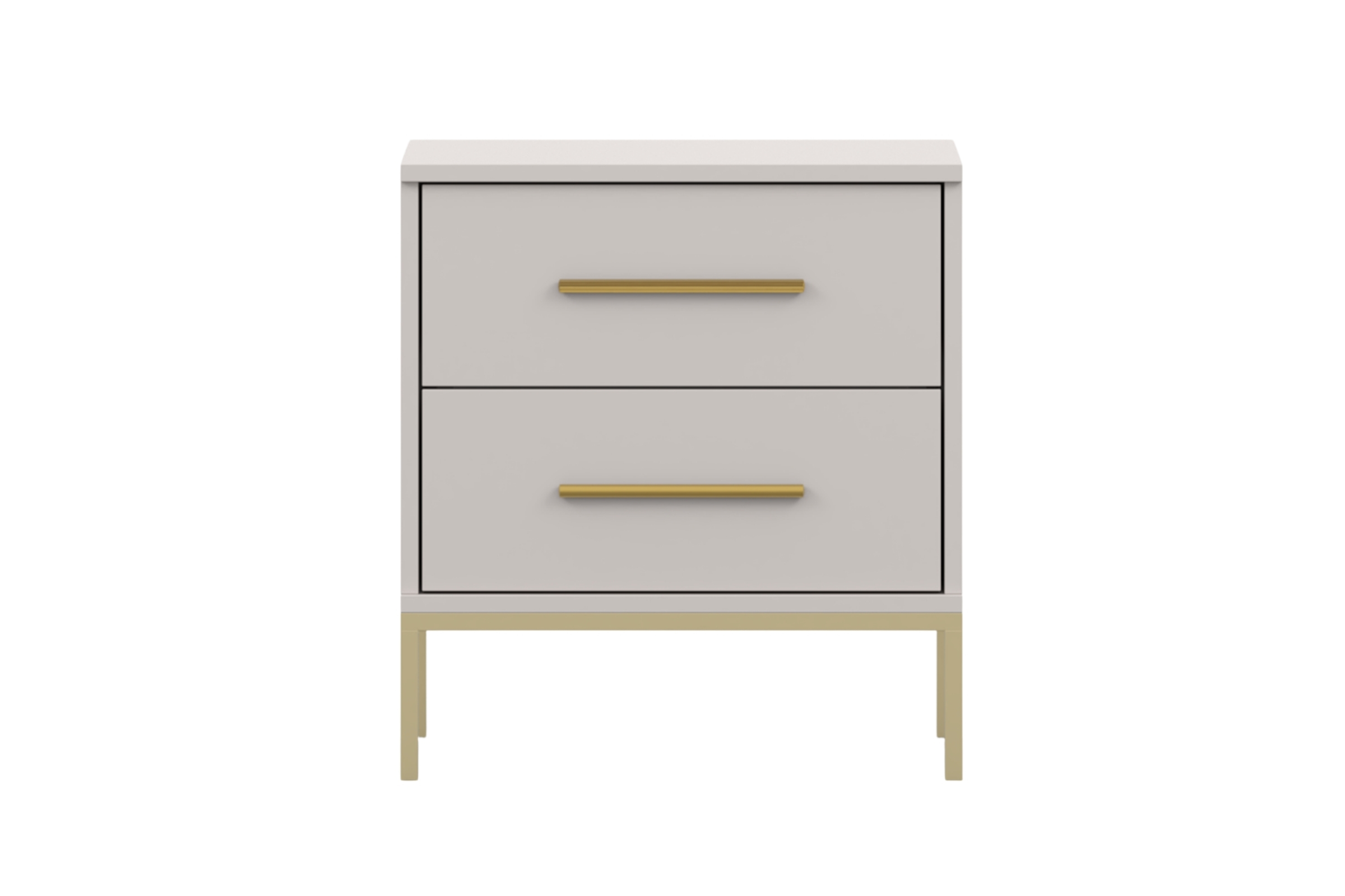 MIRELO Nightstand 50 cm Bedside Table Cashmere White Your Furniture