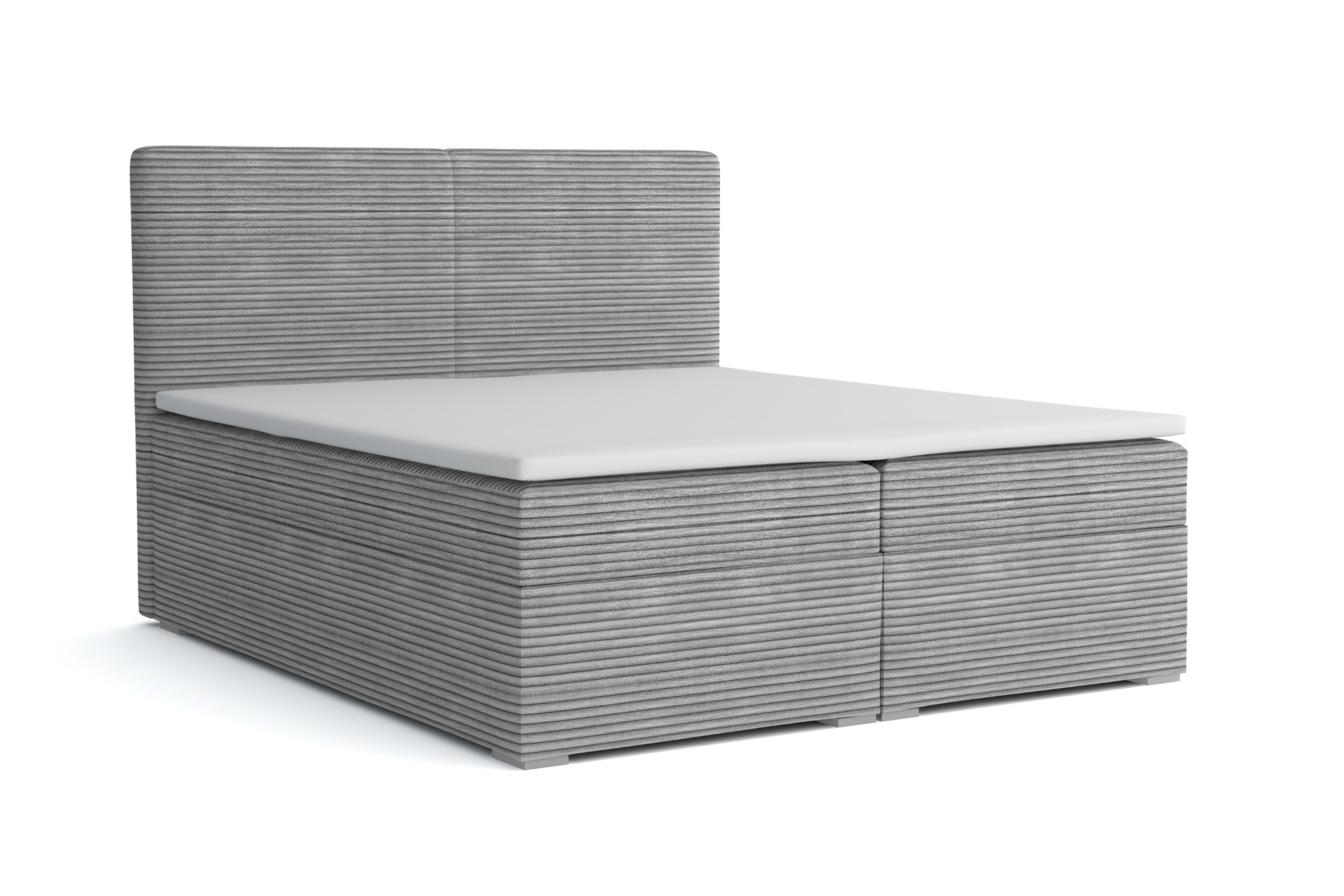 LOFT III 160x200 Poso 55 Hellgrau Boxspringbett Komplettbett Polsterbett Deine Möbel