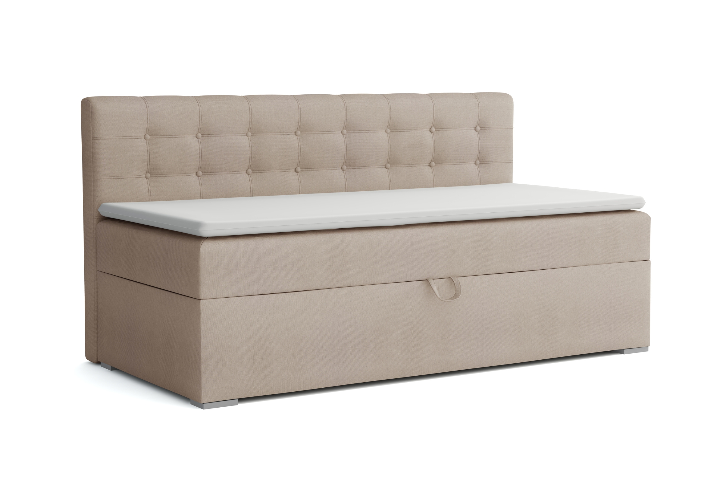 PATI 100x200 Paros 2 Beige Boxspringbett Polsterbett Komplettbett Deine Möbel