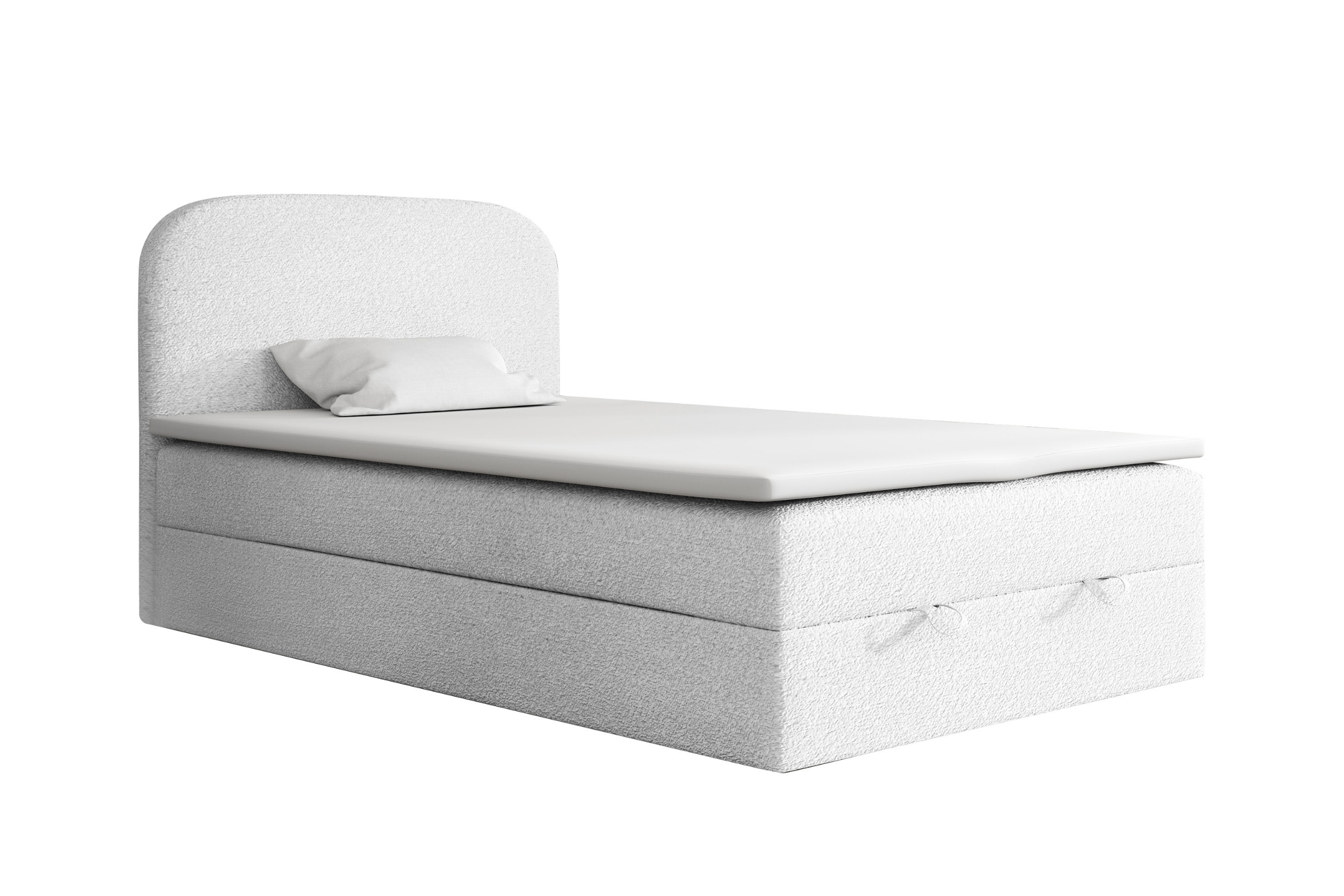 CLOUD 100x200 Abriamo 04 Weiß Boxspringbett mit Bettkasten Deine Möbel