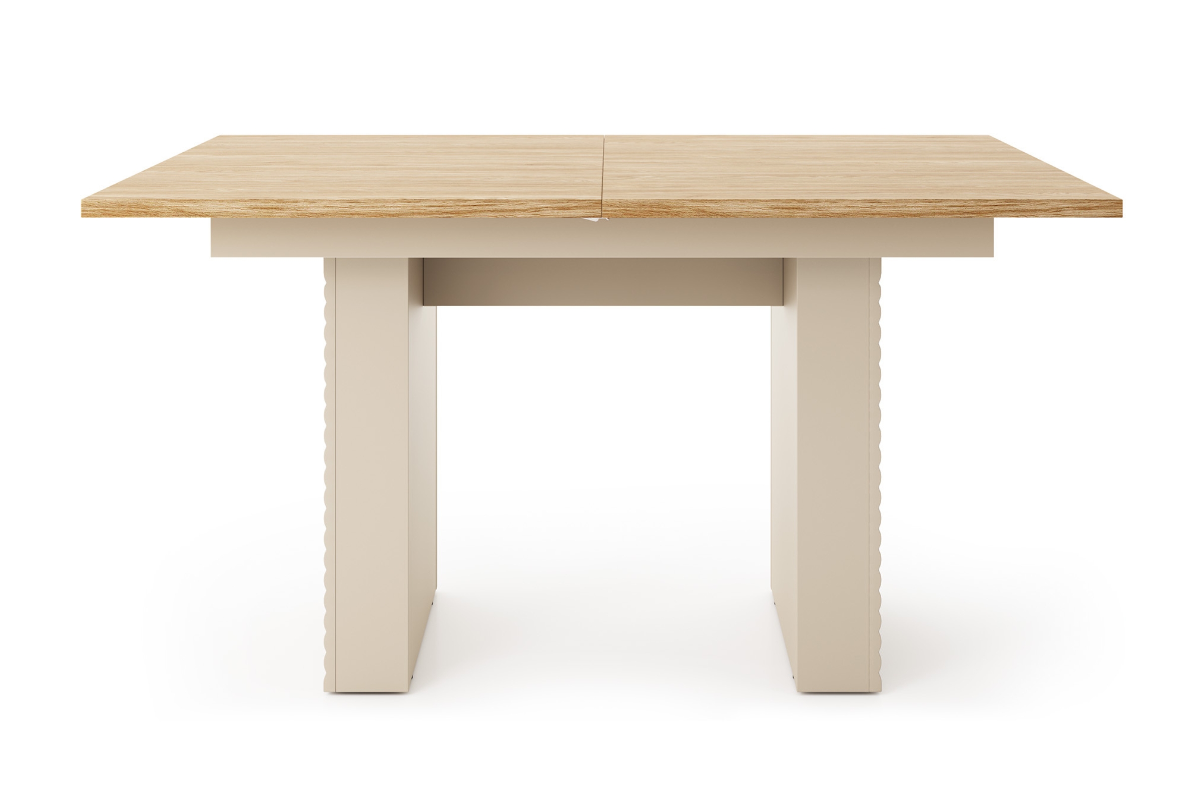 Esstisch TOGY 06 140-185 / 90 cm mit geriffelten Beinen