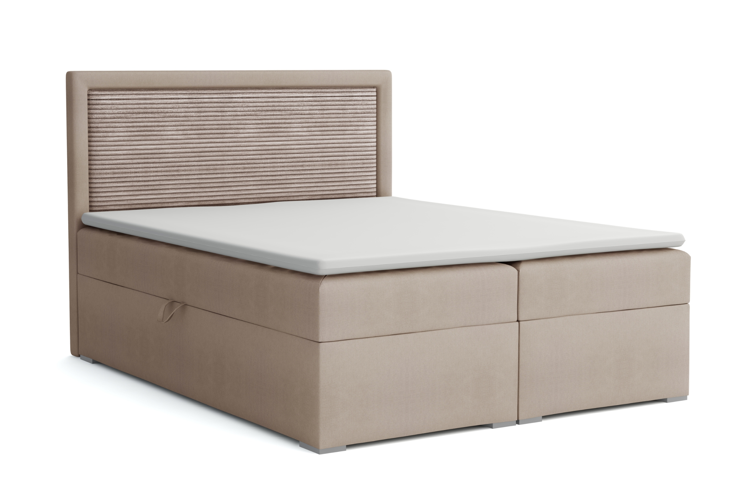 JOHN II 140x200 Poso 2/Paros 2 Beige Boxspringbett mit Bettkasten Deine Möbel