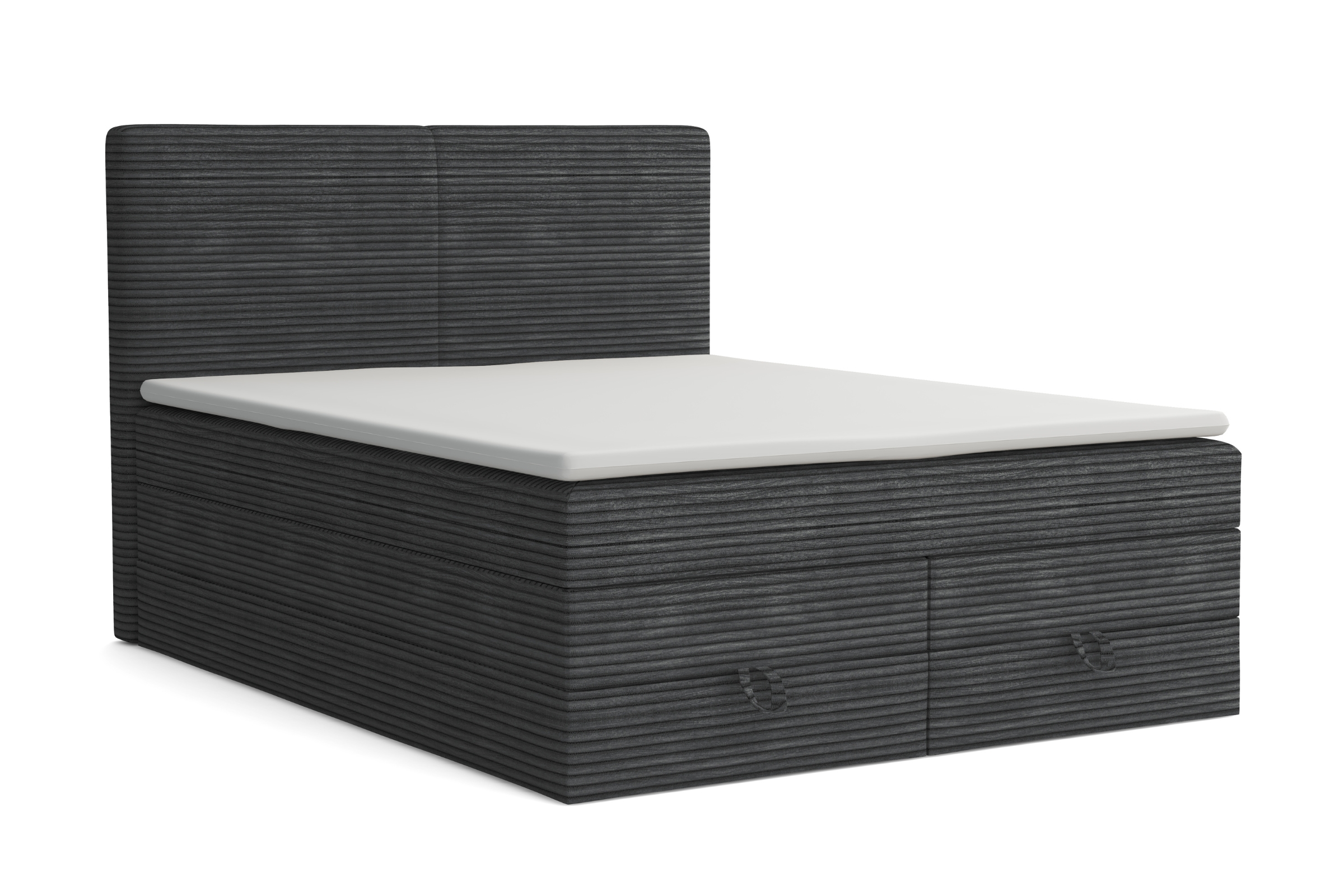 LOFT DUO 200x200 Poso 34 Anthrazit Boxspringbett Komplettbett Polsterbett Deine Möbel