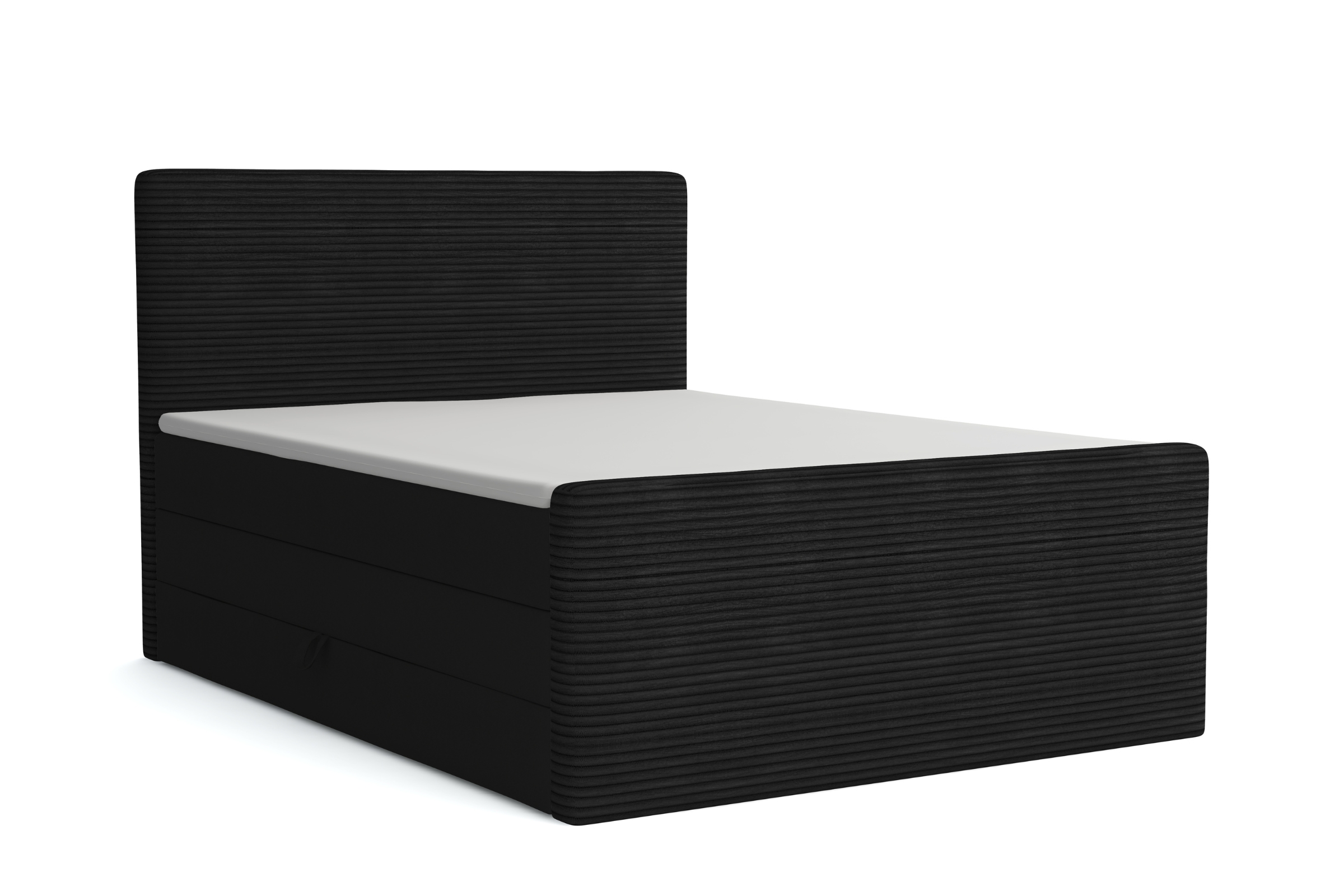 OLA 180x200 Poso 135/Kronos 7 Schwarz Boxspringbett mit Bettkasten Deine Möbel