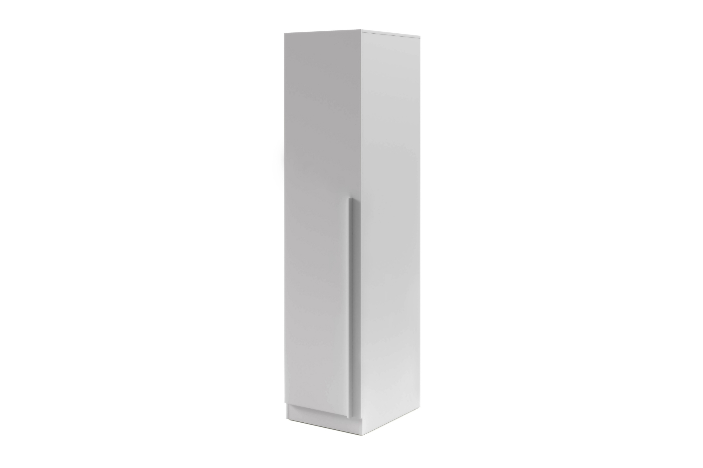 BRISSO BR5 kledingkast 50 cm 1-deurs, kasjmier, eiken Cremona, platinagrijs, metalen handgrepen Jouw Meubels