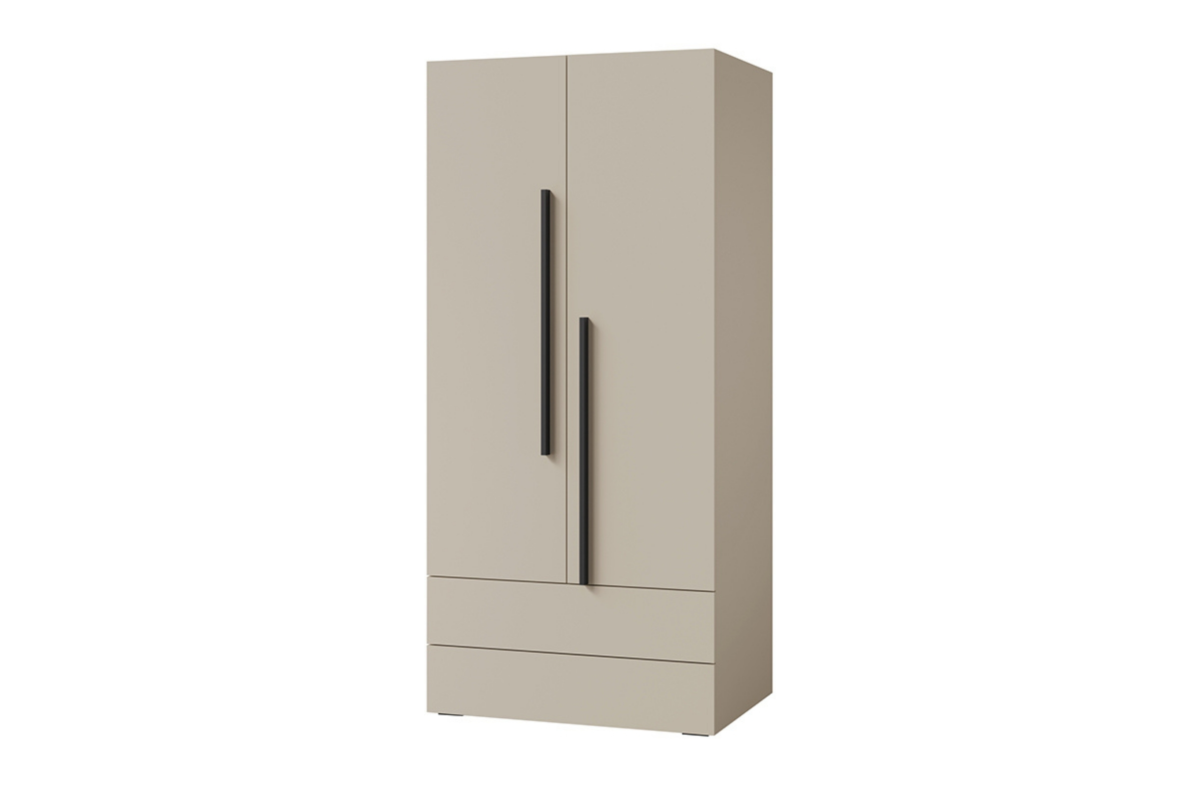 LIMA 02 Kleiderschrank 90 cm, Kaschmir, mit 2 Schubladen, Soft-Close & Push-to-Open Deine Moebel 
