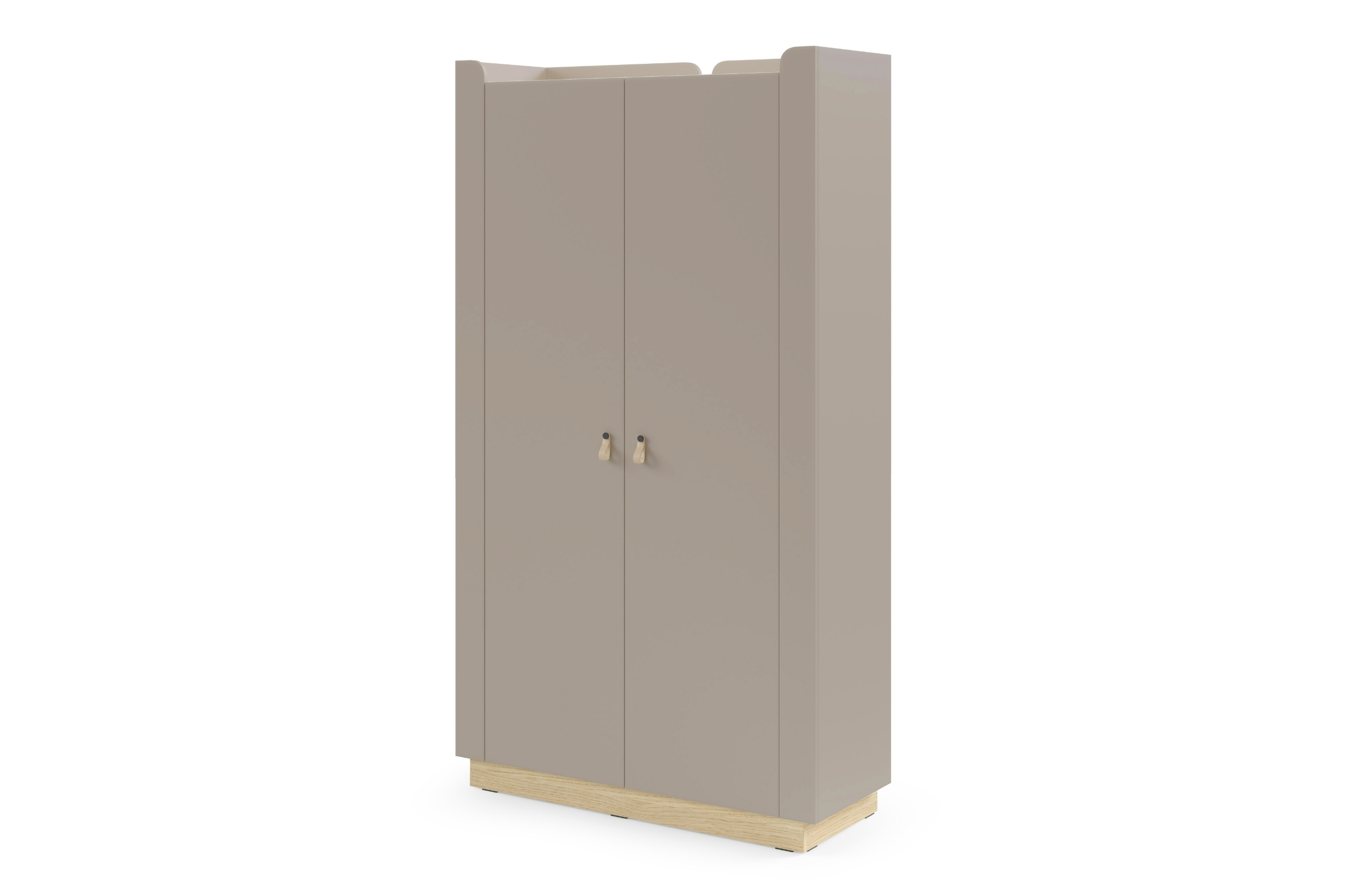SOVI 01 Kleiderschrank mit Kleiderstange und Einlegeböden, 2-türig, Deine Möbel 